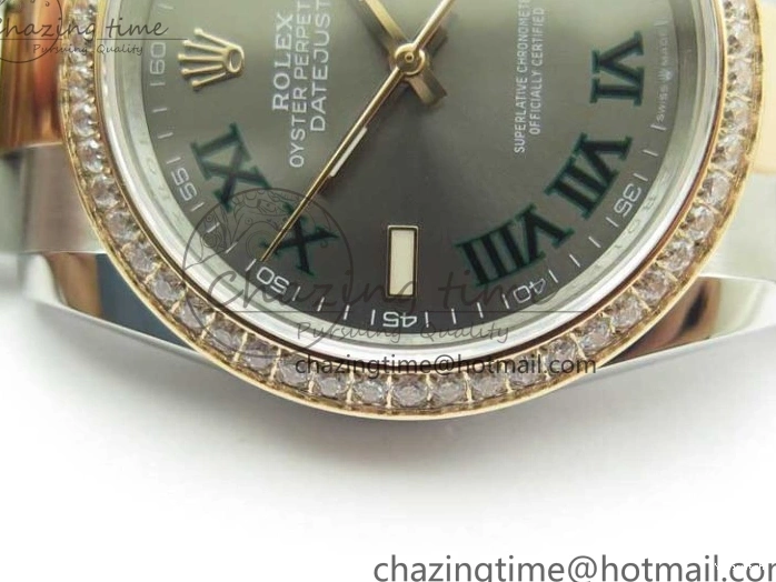 126281 Bracelet BP Gray DateJust Oyster 1:1 Best on Edition Maker RG SS 36 Roman Dial 0417